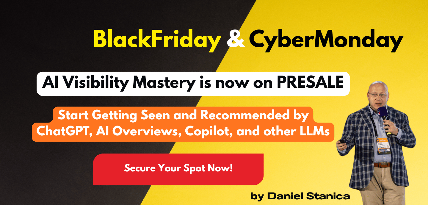 AI Visibility Mastery is now on Presale. Get it now! AI Visibility Mastery is now on Presale. Get it now!