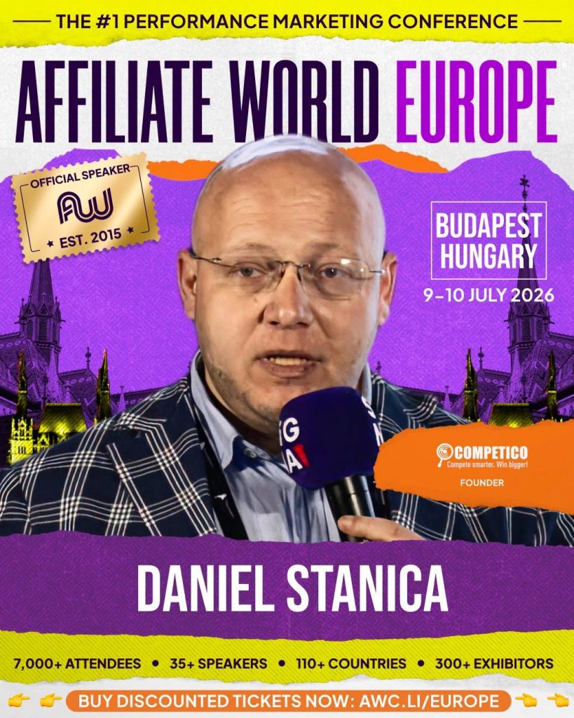Daniel Stanica was a speaker at Affiliate World Europe - Budapest 2026